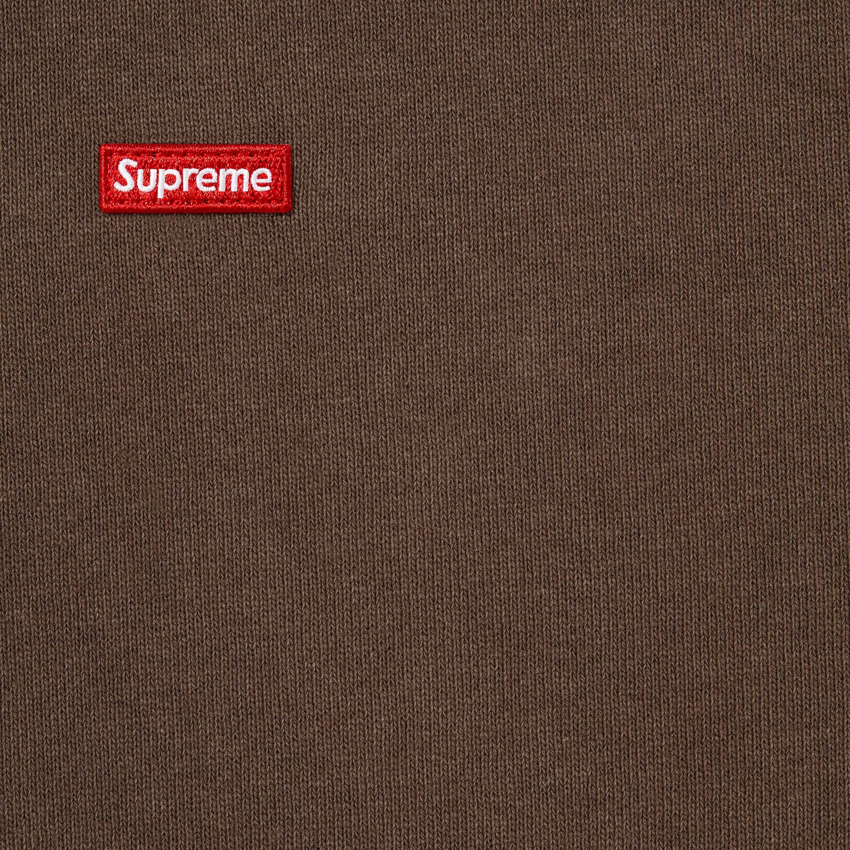 Supreme Small Box Zip Up Hooded Sweatshirt (FW25) - Dark Brown - $168