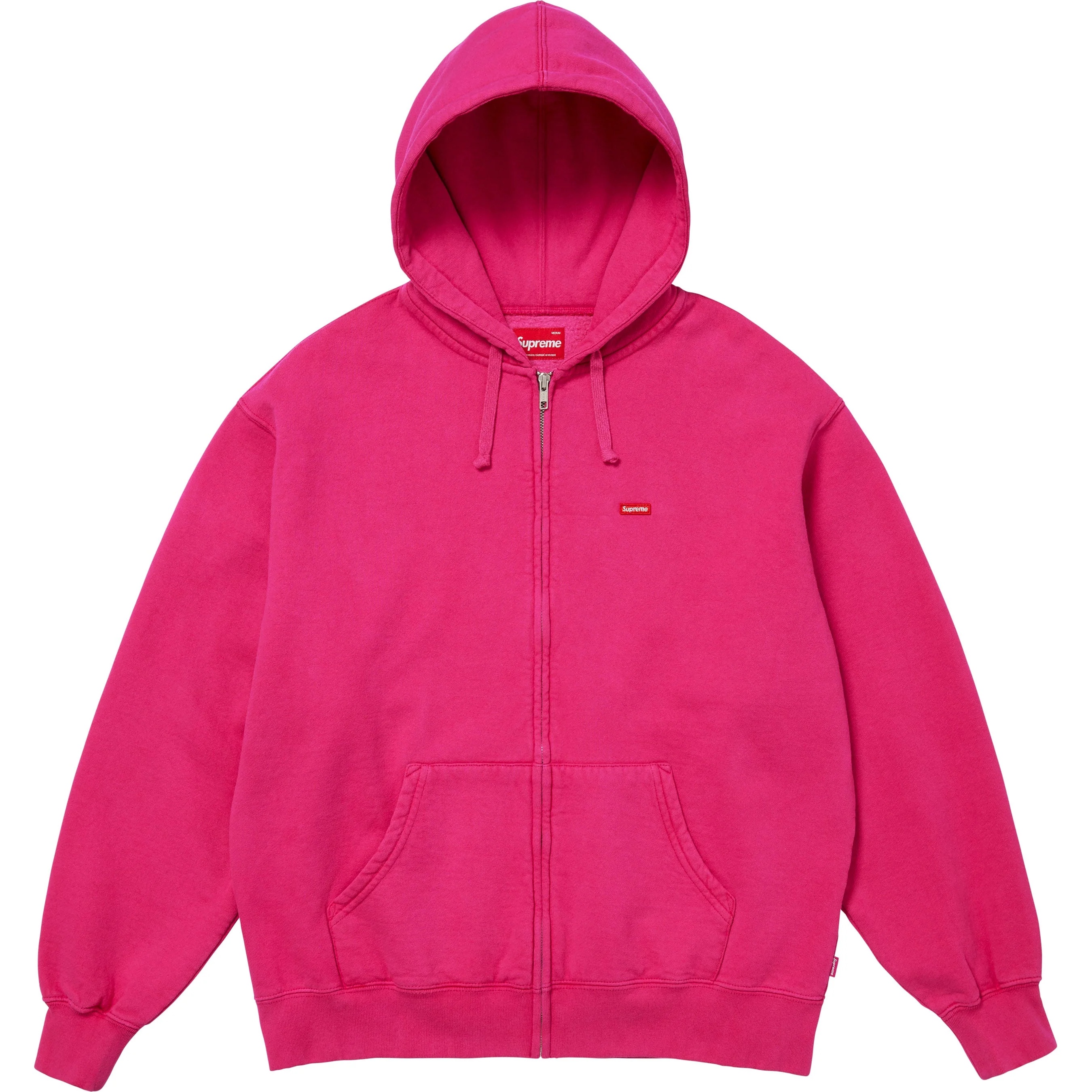 Supreme Small Box Zip Up Hooded Sweatshirt (FW25) - Fuchsia - $168