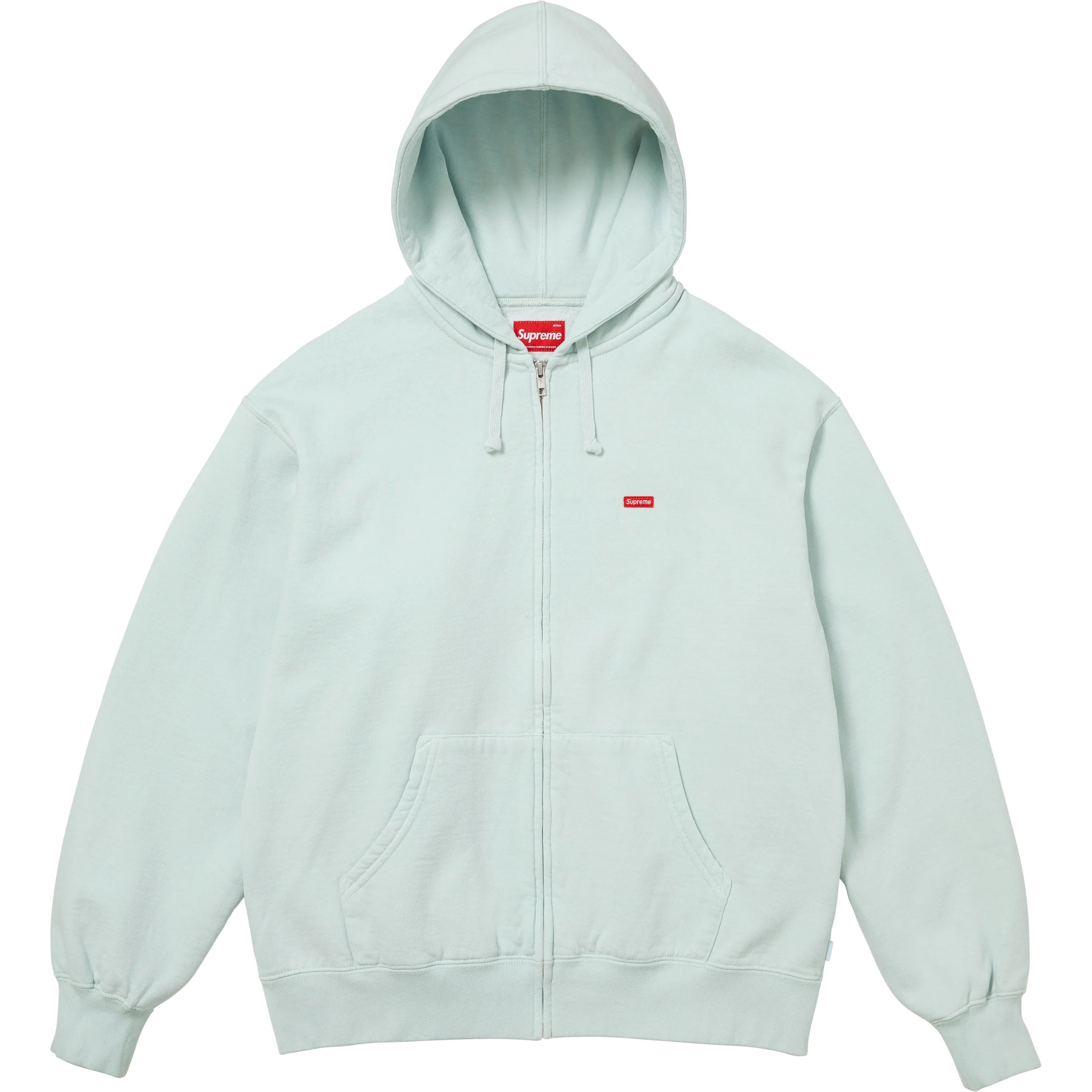 Supreme Small Box Zip Up Hooded Sweatshirt (FW25) - Pale Blue - $168