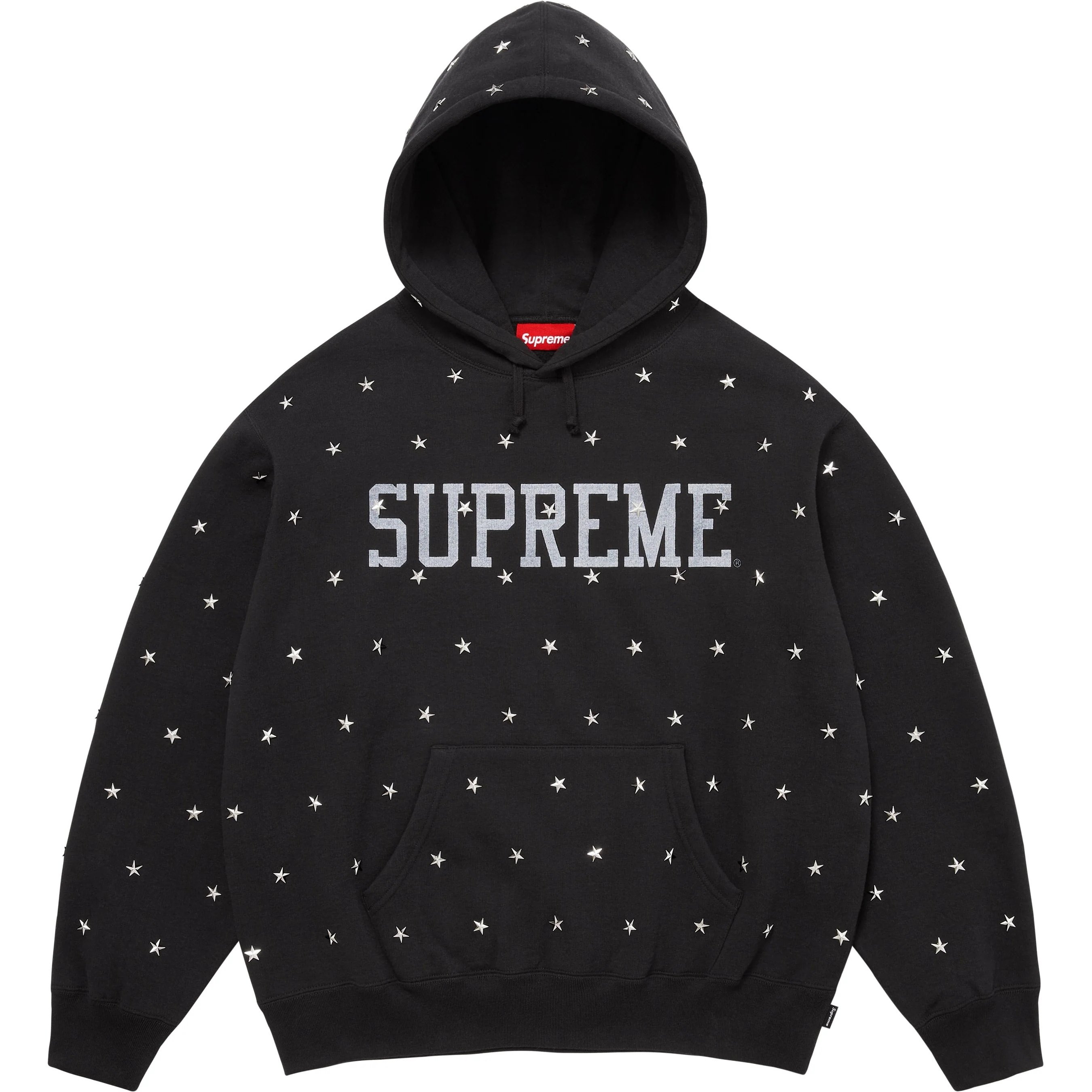Supreme Stars Studded Hooded Sweatshirt (FW25) - Black - $238