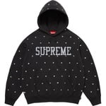 Supreme Stars Studded Hooded Sweatshirt (FW25) - Black