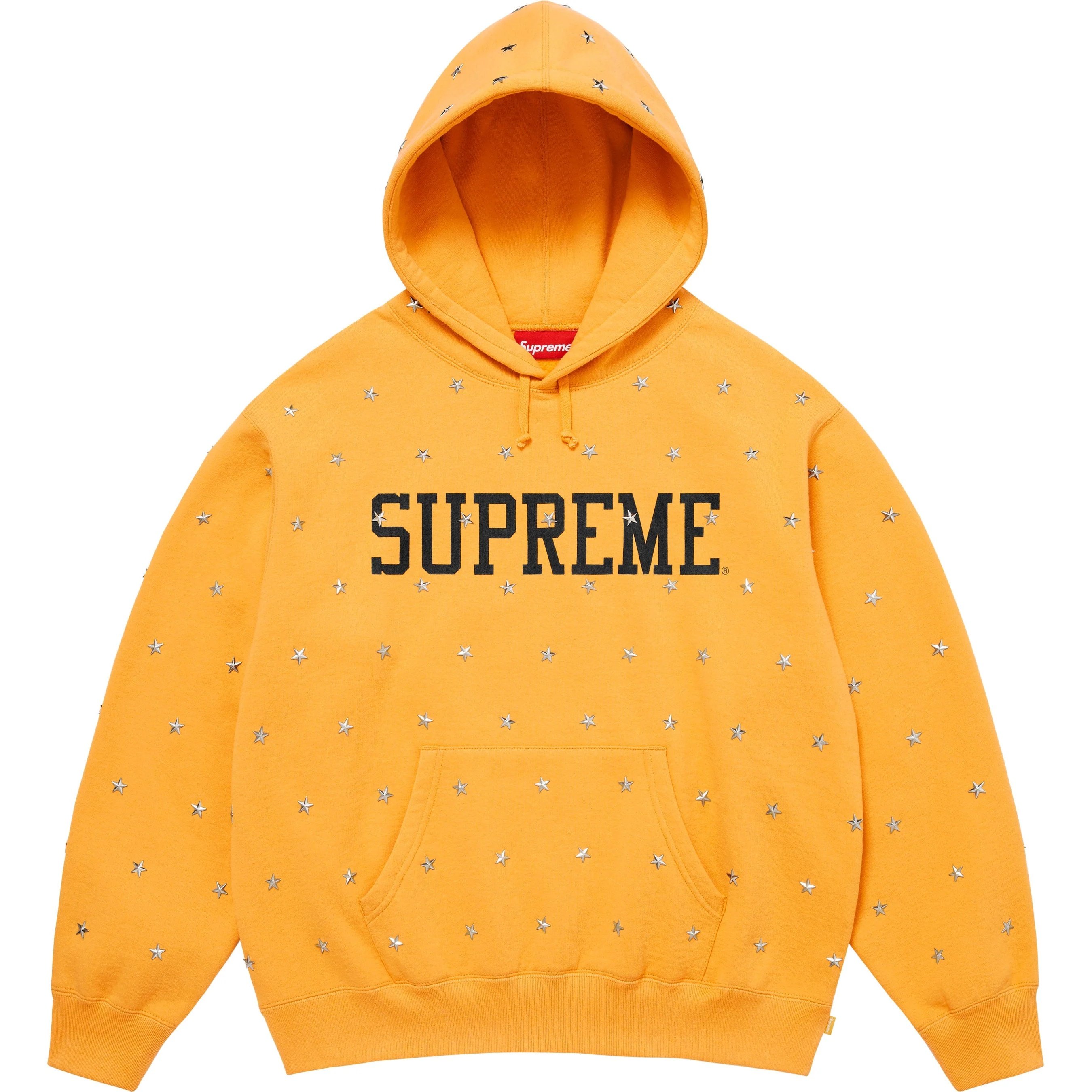 Supreme Stars Studded Hooded Sweatshirt (FW25) - Dusty Gold - $238