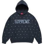 Supreme Stars Studded Hooded Sweatshirt (FW25) - Navy