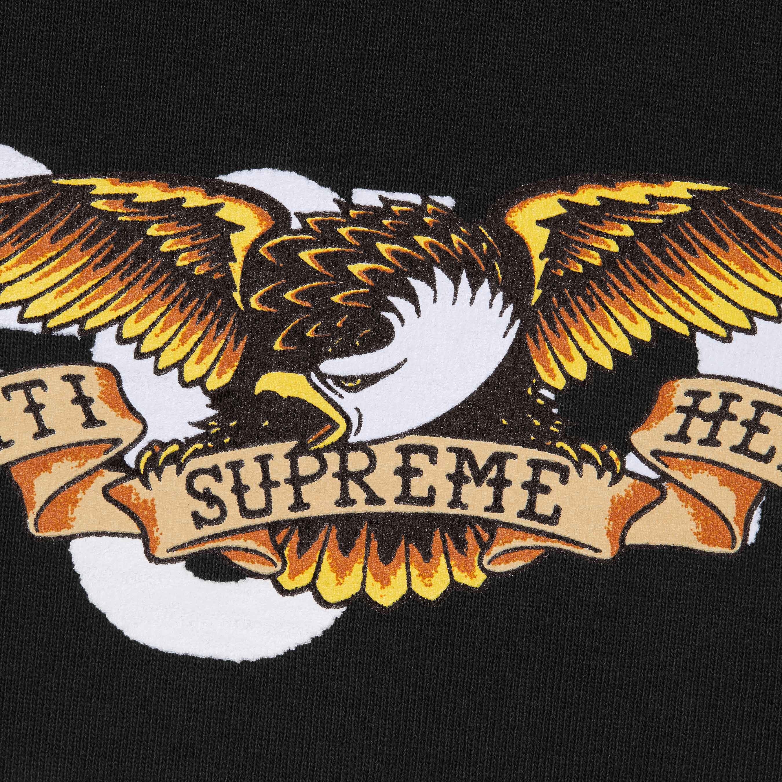 Supreme Supreme ANTIHERO Hooded Sweatshirt (FW25) - Black - $178