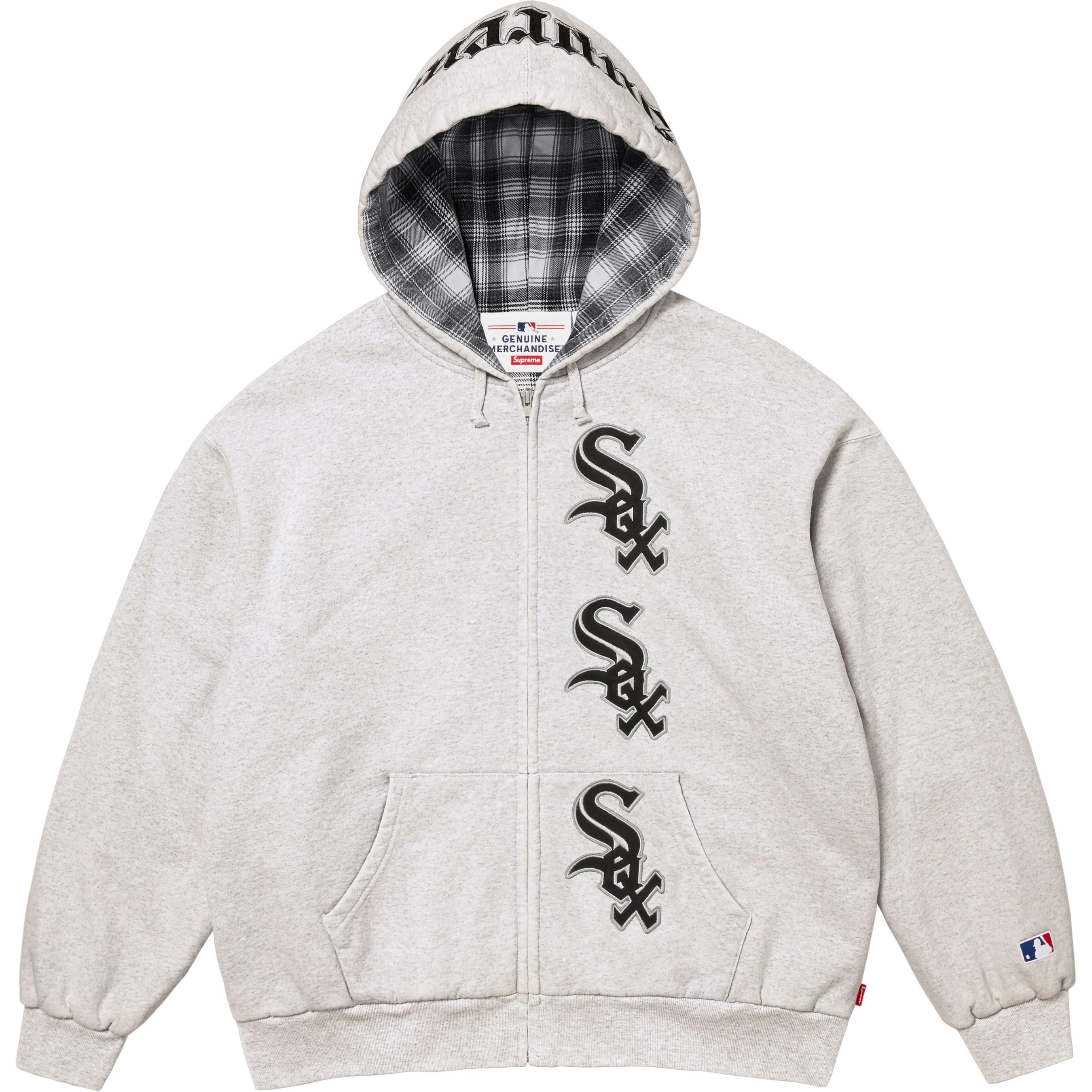Supreme Chicago White Sox™ Zip Up Hooded Sweatshirt (FW25) - $218