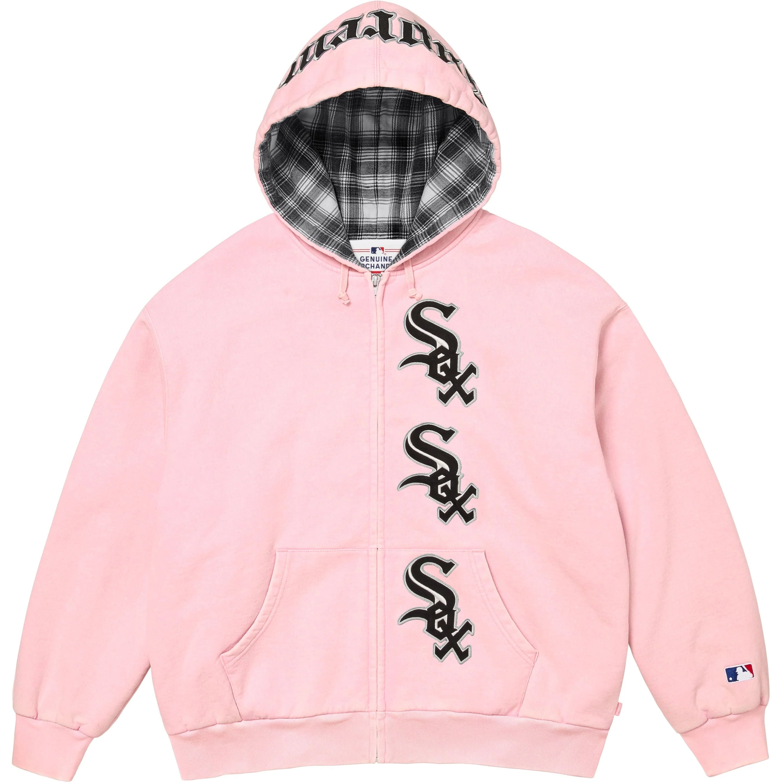 Supreme Supreme Chicago White Sox™ Zip Up Hooded Sweatshirt (FW25) - Light Pink - $218