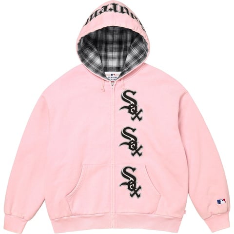 Supreme Supreme®/Chicago White Sox™ Zip Up Hooded Sweatshirt - Light Pink