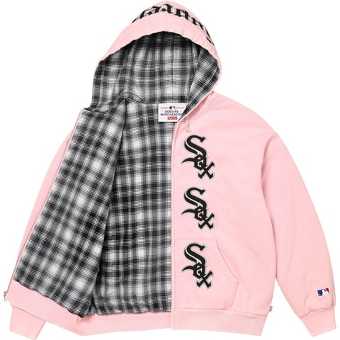 Supreme Supreme®/Chicago White Sox™ Zip Up Hooded Sweatshirt - Light Pink