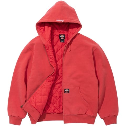 Supreme®/Dickies® Quilted Lined Zip Up Hooded Sweatshirt - Supreme
