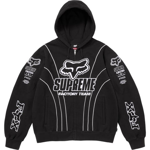 Supreme®/Fox Racing® Zip Up Hooded Sweatshirt - Supreme