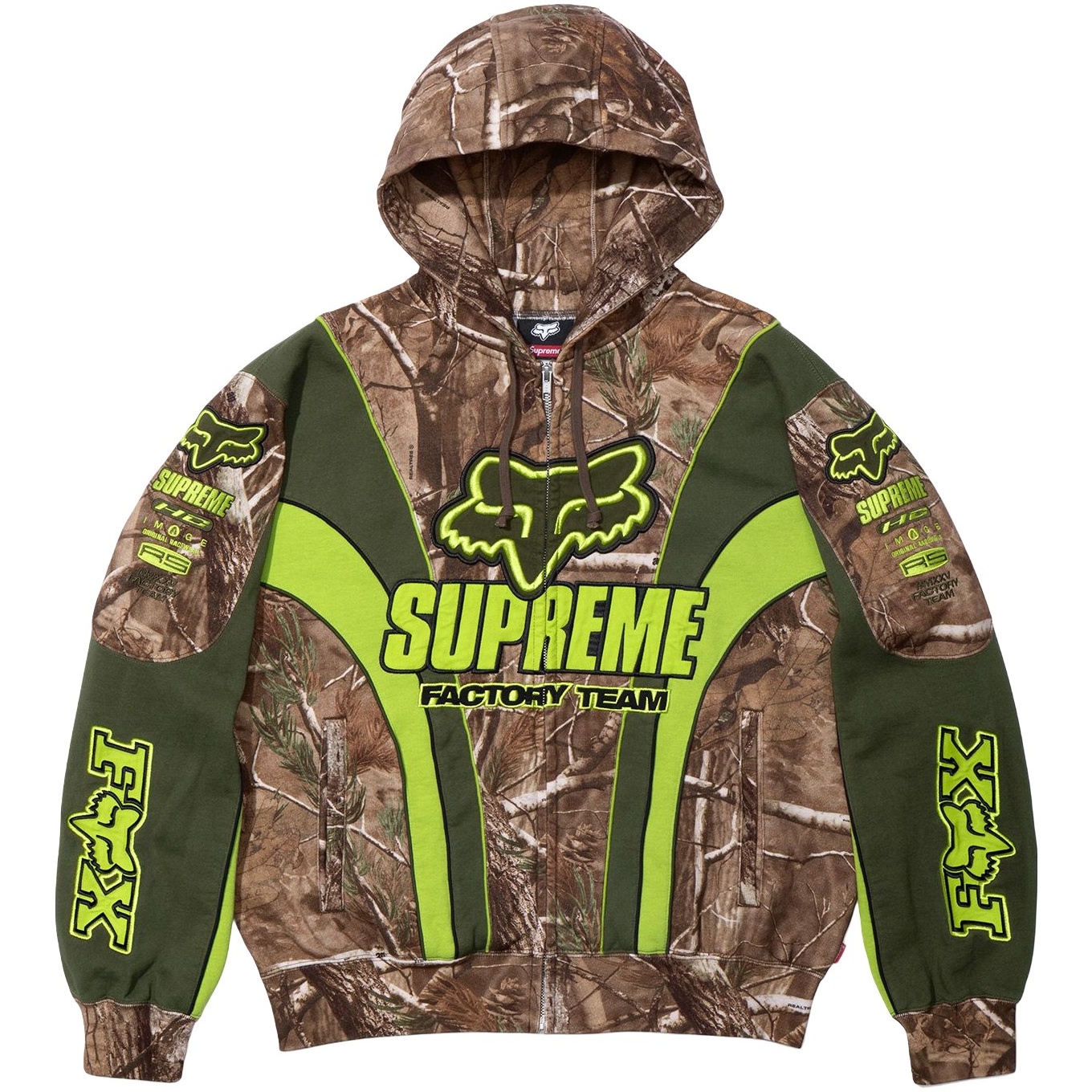 Supreme Supreme Fox Racing Zip Up Hooded Sweatshirt (FW25) - $198