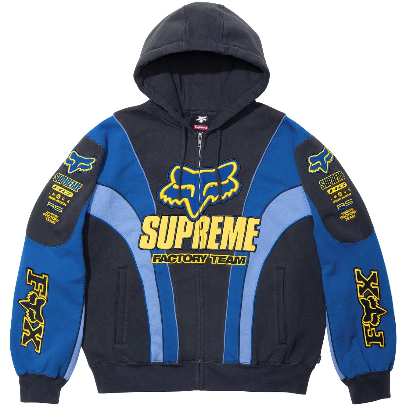 Supreme Supreme Fox Racing Zip Up Hooded Sweatshirt (FW25) - $198