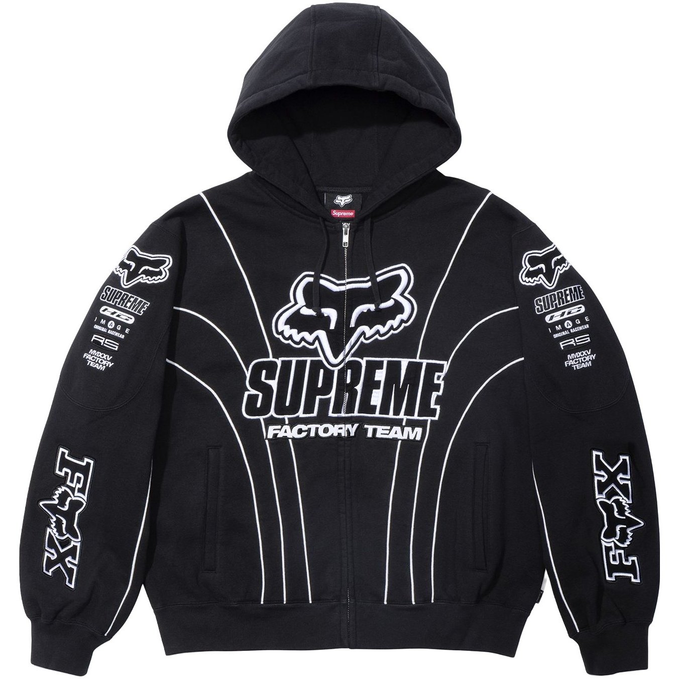 Supreme Supreme Fox Racing Zip Up Hooded Sweatshirt (FW25) - $198
