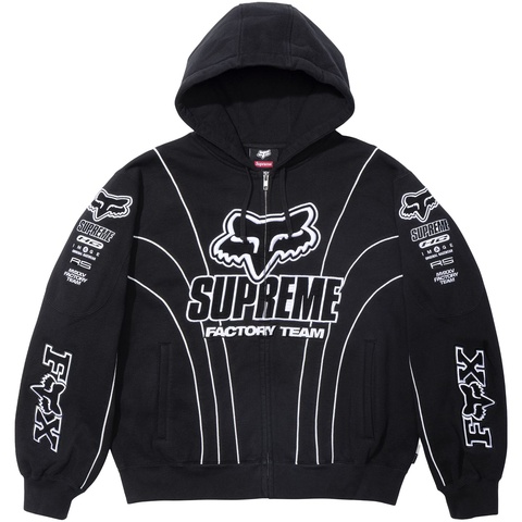 Supreme®/Fox Racing® Zip Up Hooded Sweatshirt - Supreme