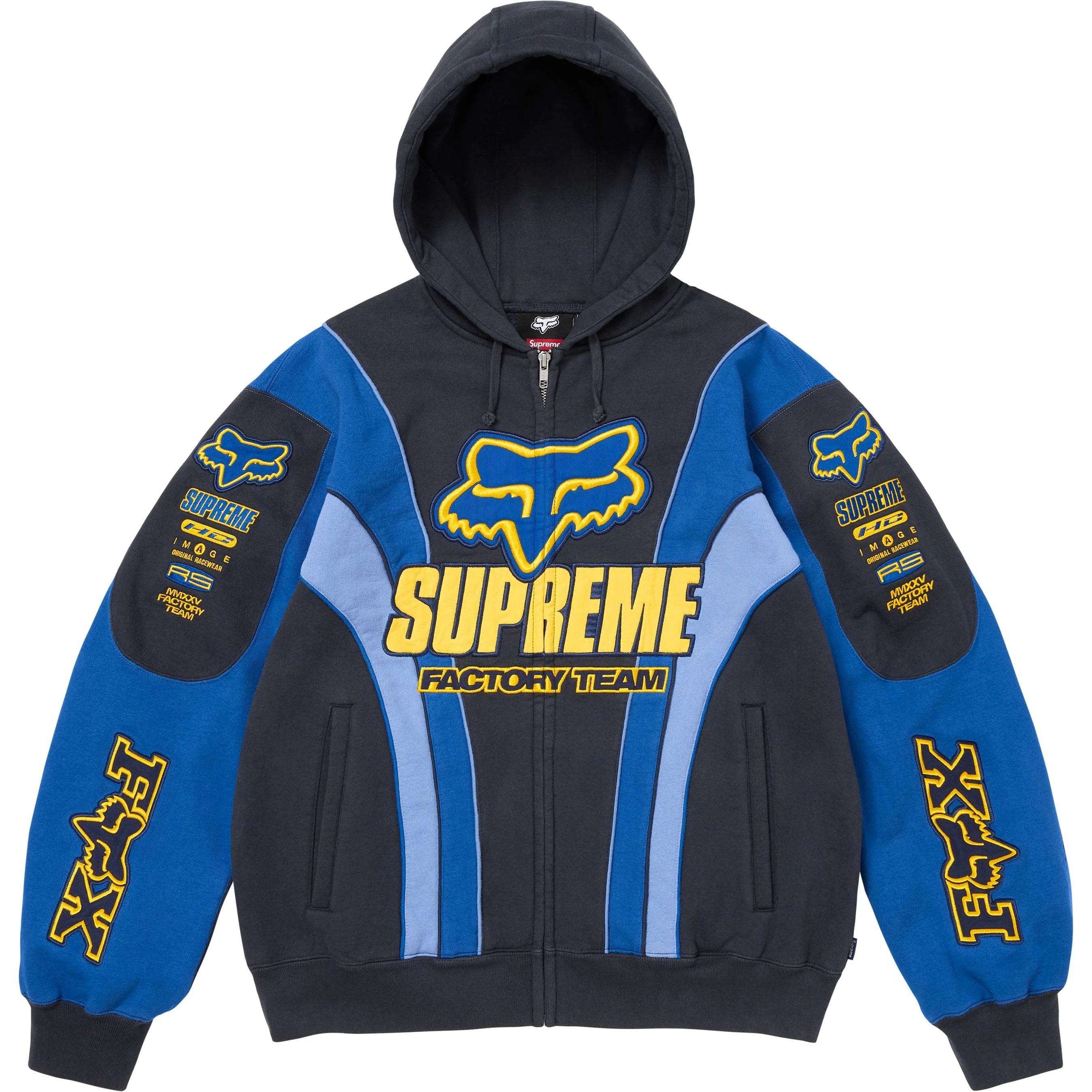 Supreme Fox Racing Zip Up Hooded Sweatshirt (FW25) - $198
