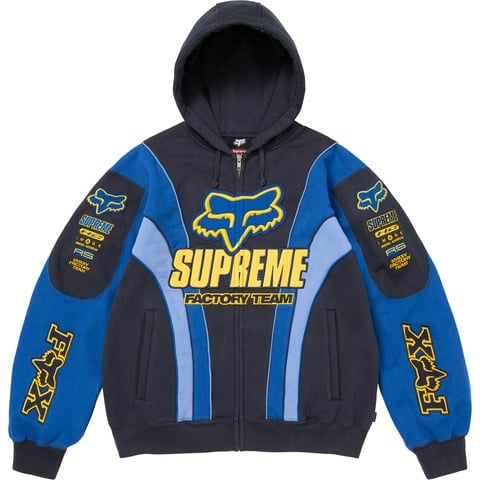 Supreme®/Fox Racing® Zip Up Hooded Sweatshirt - Supreme