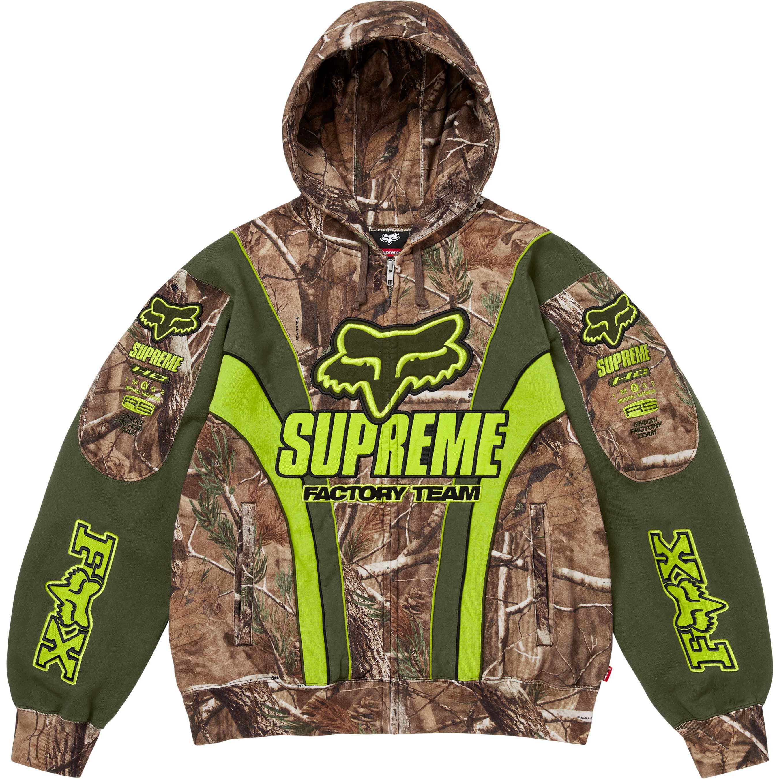 Supreme Supreme Fox Racing Zip Up Hooded Sweatshirt (FW25) - Realtree® AP Camo - $198