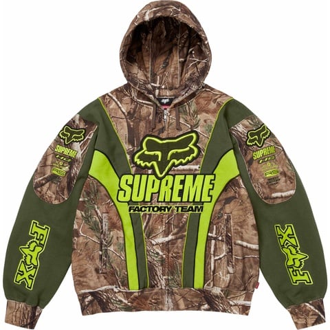 Supreme®/Fox Racing® Zip Up Hooded Sweatshirt - Supreme