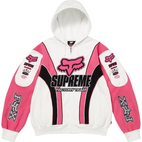 Supreme®/Fox Racing® Zip Up Hooded Sweatshirt - Supreme