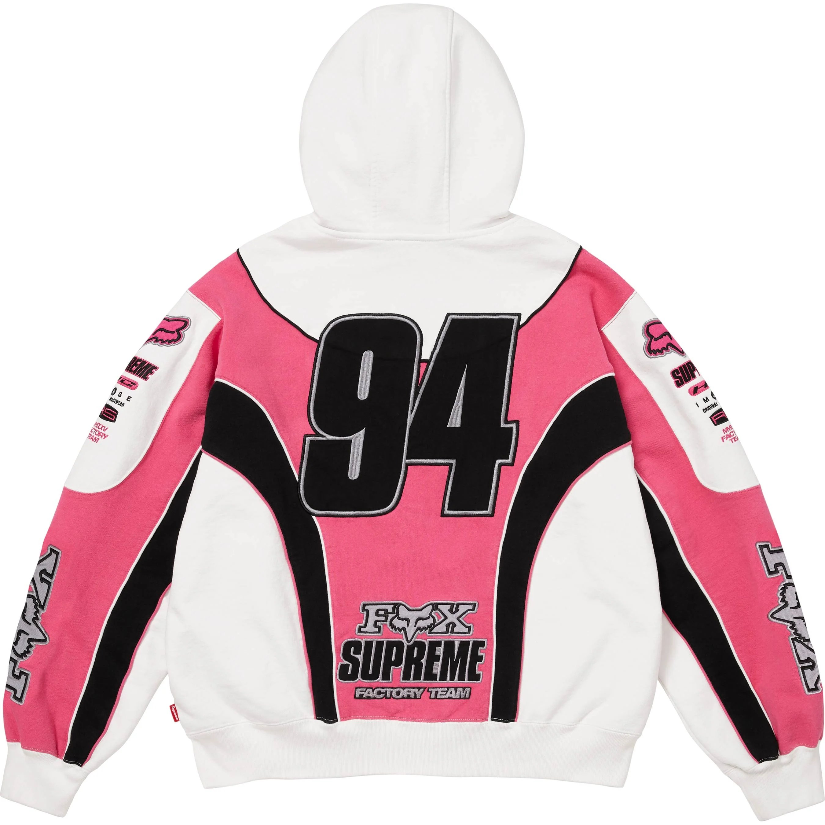 Supreme Supreme Fox Racing Zip Up Hooded Sweatshirt (FW25) - White - $198