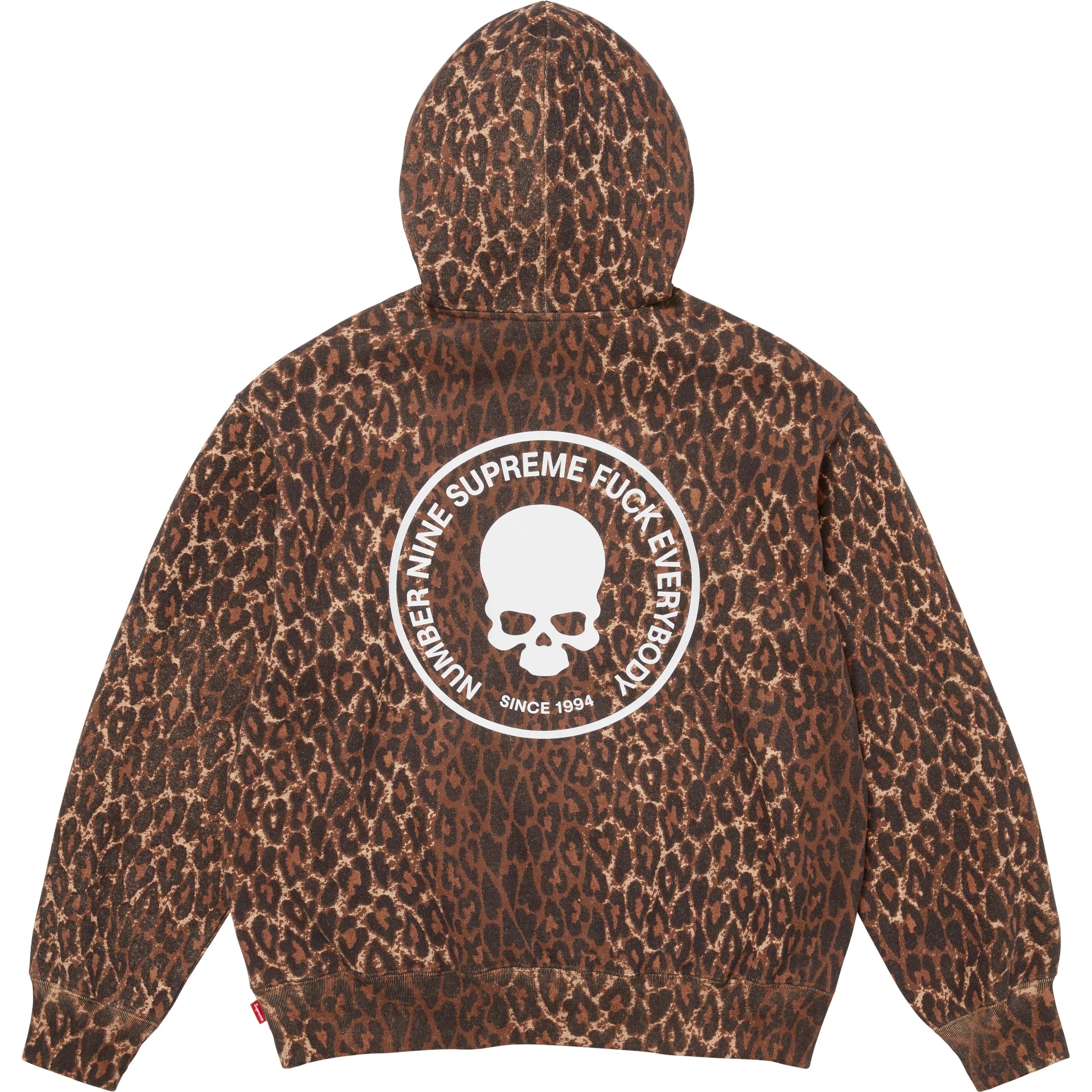 Supreme Supreme Number (N)ine Hooded Sweatshirt (FW25) - Leopard - $188
