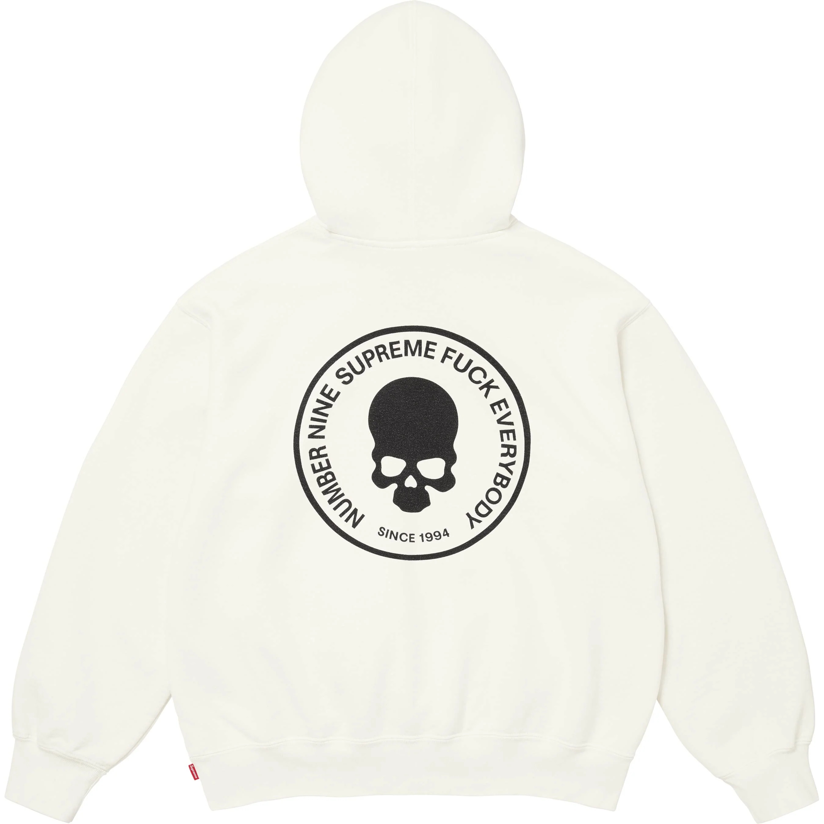Supreme Supreme Number (N)ine Hooded Sweatshirt (FW25) - White - $188