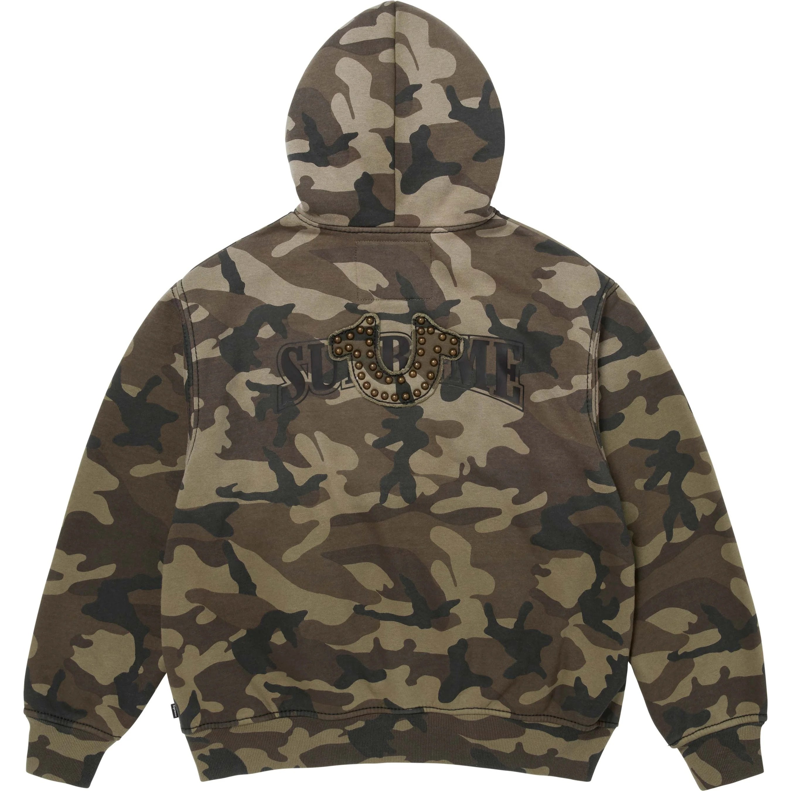 Supreme Supreme True Religion Zip Up Hooded Sweatshirt (FW25) - Brown Camo - $248