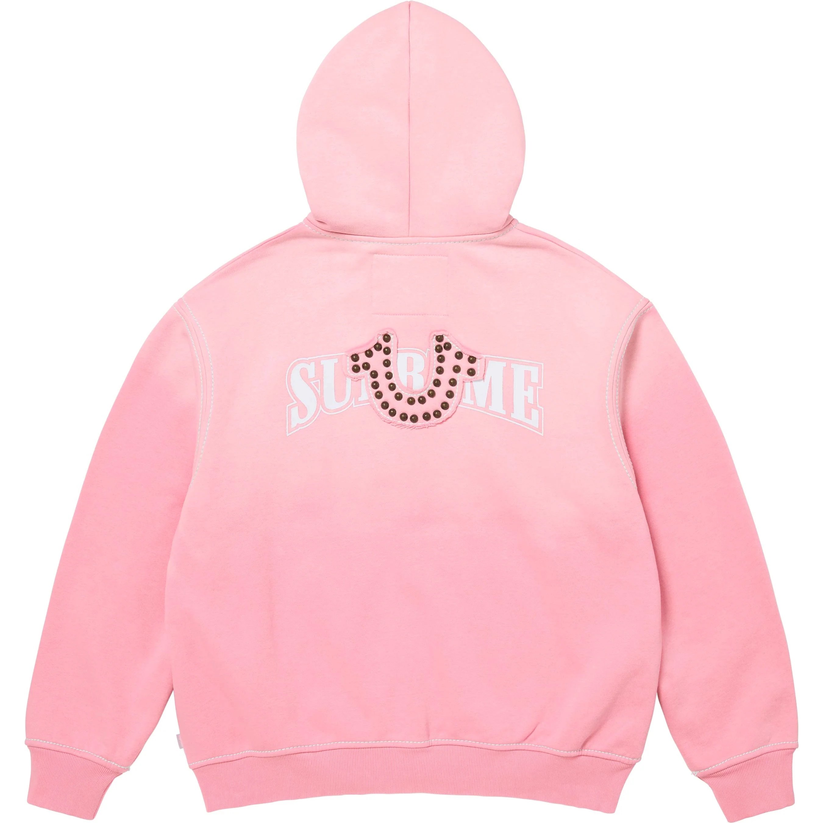 Supreme Supreme True Religion Zip Up Hooded Sweatshirt (FW25) - Pink - $248