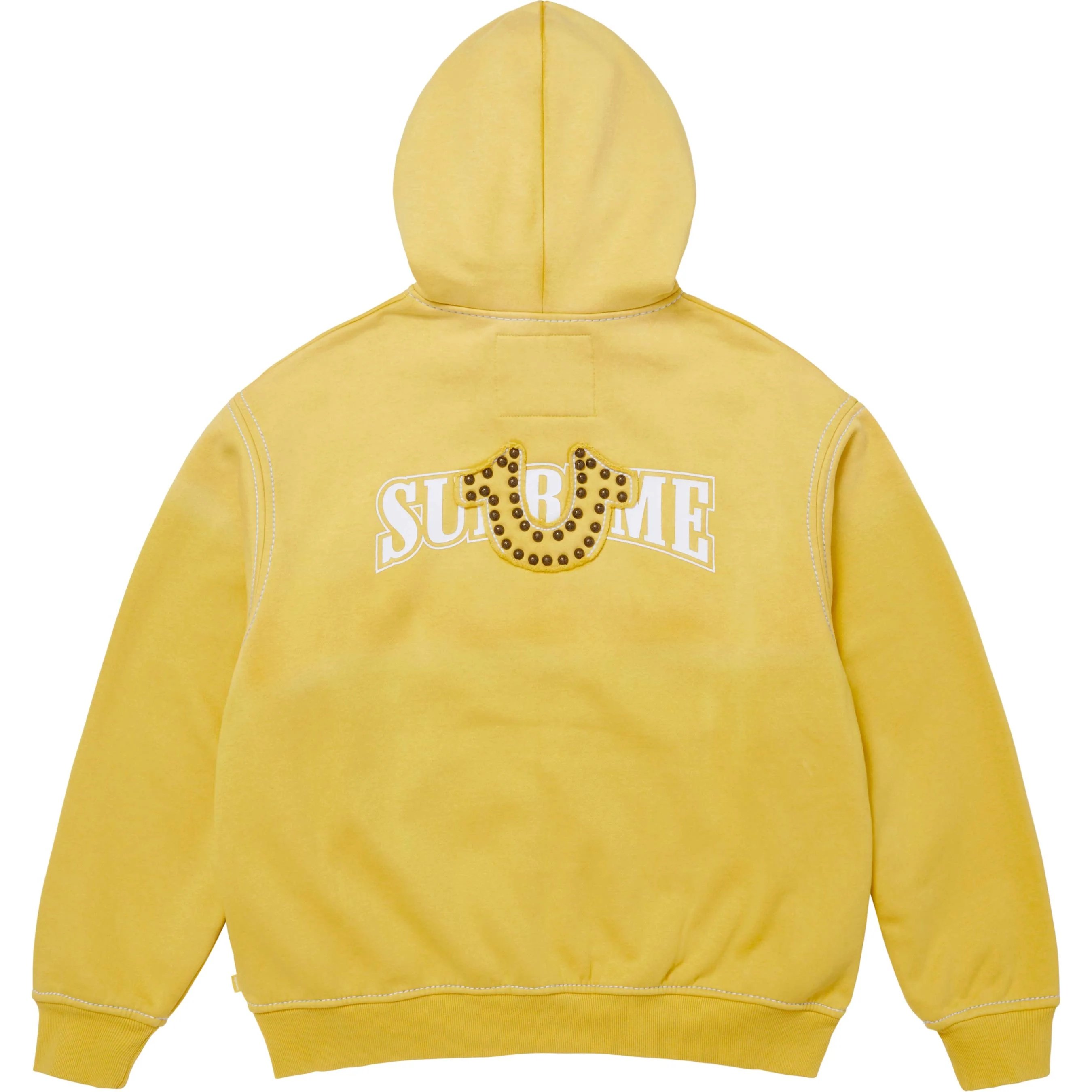 Supreme Supreme True Religion Zip Up Hooded Sweatshirt (FW25) - Yellow - $248