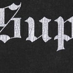 Supreme Washed Old English Hooded Sweatshirt (FW25) - Black