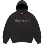 Supreme Washed Old English Hooded Sweatshirt (FW25) - Black
