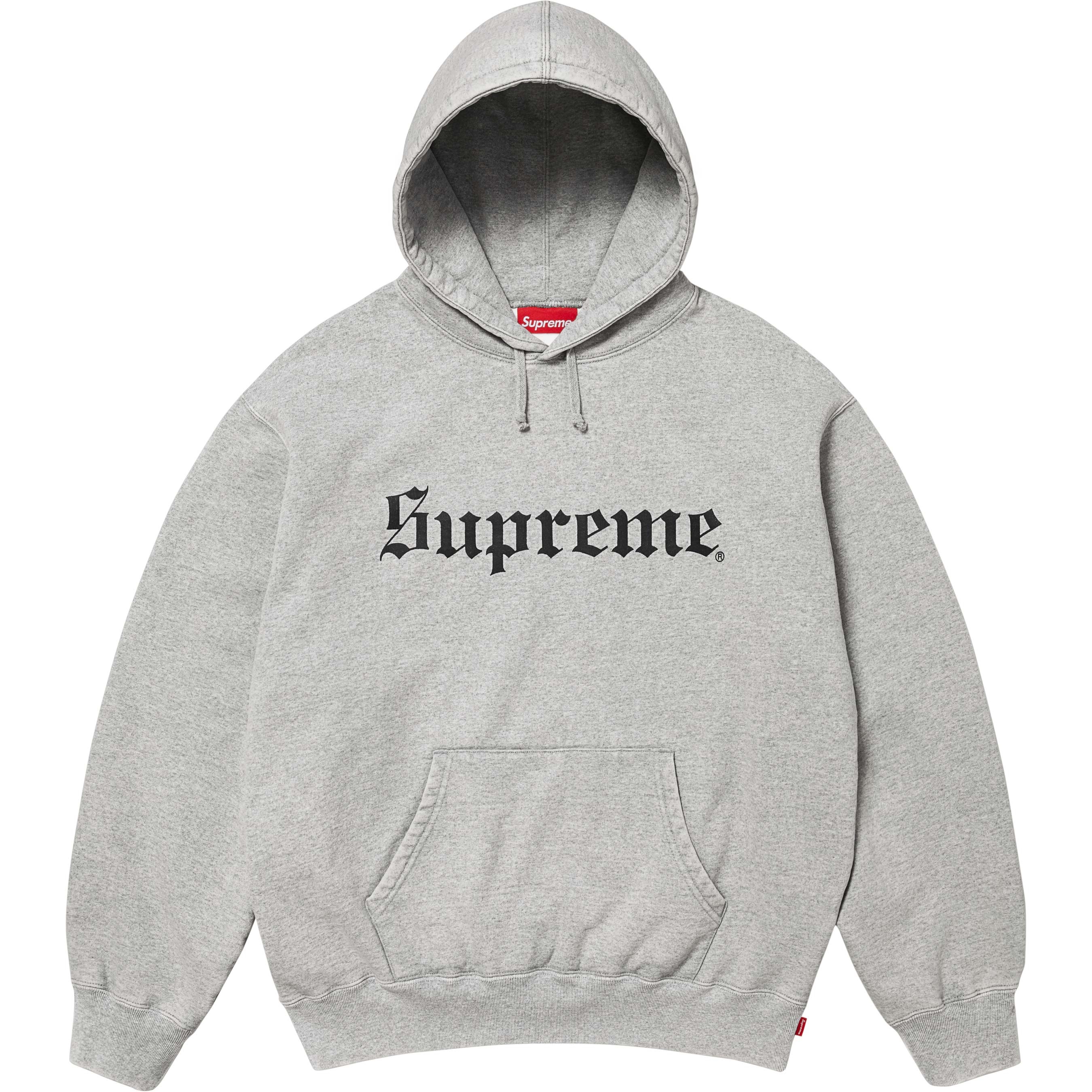 Supreme Washed Old English Hooded Sweatshirt (FW25) - $158