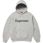 Supreme Washed Old English Hooded Sweatshirt (FW25) - Heather Grey