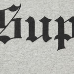 Supreme Washed Old English Hooded Sweatshirt (FW25) - Heather Grey