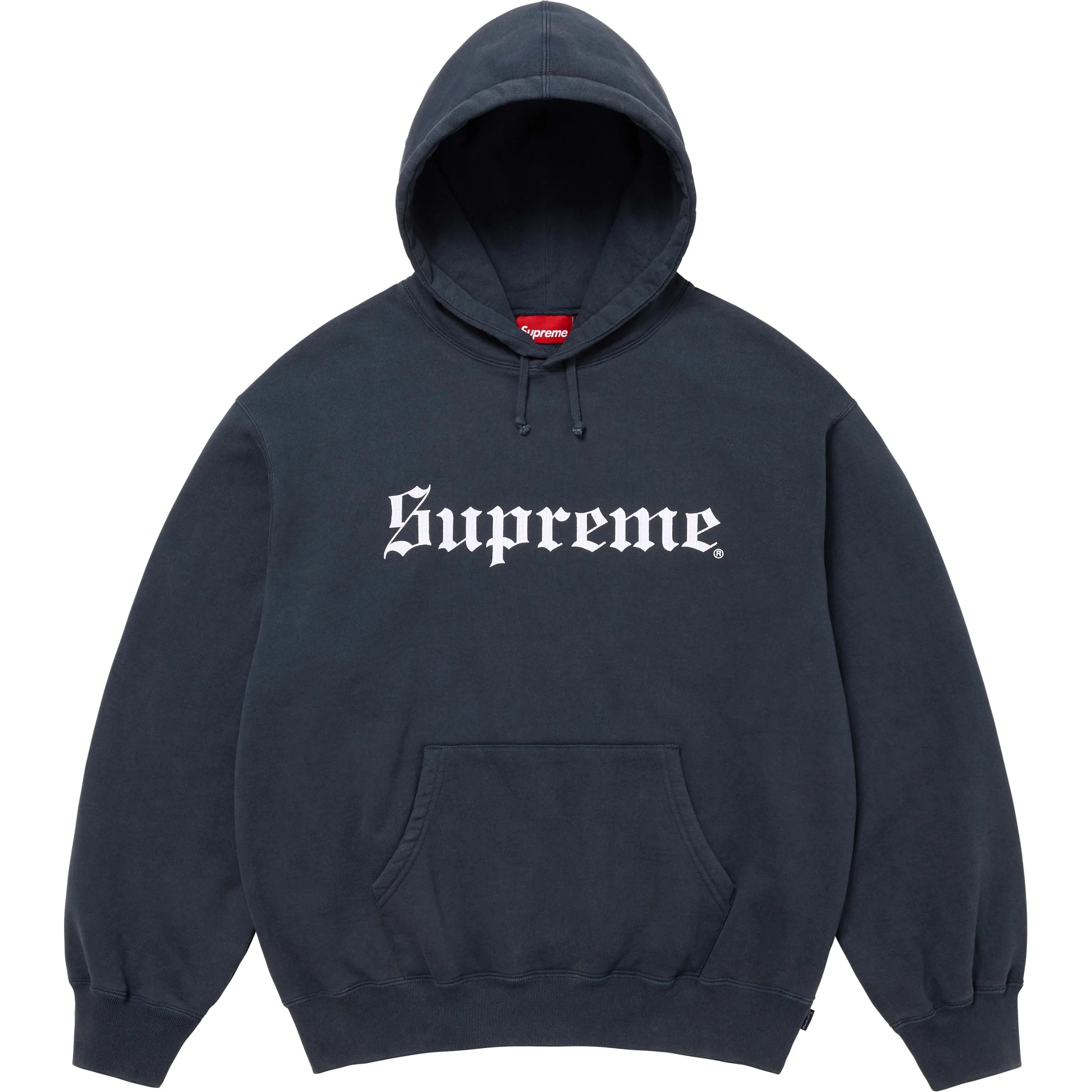 Supreme Washed Old English Hooded Sweatshirt (FW25) - $158