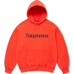 Supreme Washed Old English Hooded Sweatshirt (FW25) - Orange