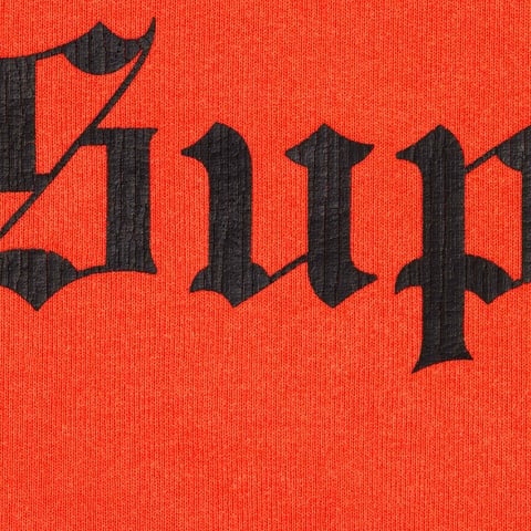 Supreme Washed Old English Hooded Sweatshirt - Orange