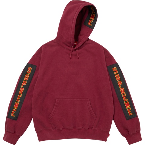 Supreme Woven Patches Hooded Sweatshirt - Cardinal