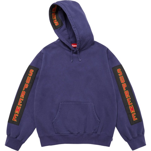 Supreme Woven Patches Hooded Sweatshirt - Dark Royal