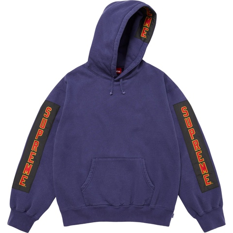 Supreme Woven Patches Hooded Sweatshirt - Dark Royal