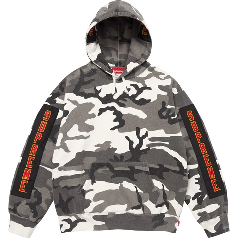 Supreme Woven Patches Hooded Sweatshirt - Snow Camo
