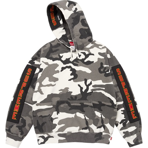 Supreme Woven Patches Hooded Sweatshirt - Snow Camo