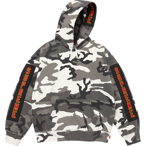 Supreme Woven Patches Hooded Sweatshirt - Snow Camo