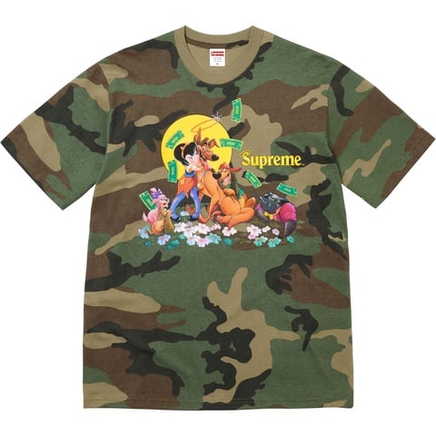 Supreme All Dogs Go To Heaven Tee - Woodland Camo