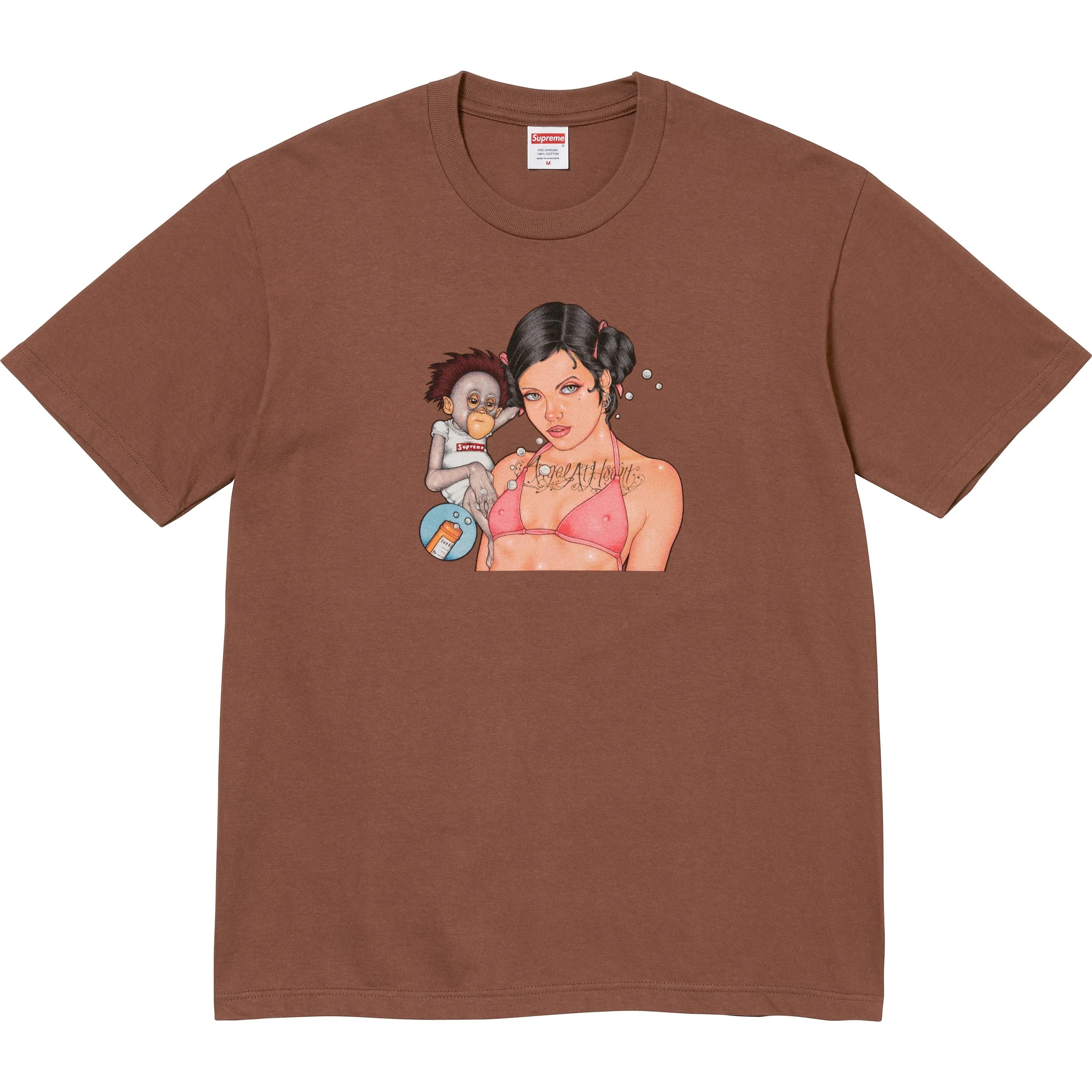 Supreme Angel Tee (FW25) - Brown - $44