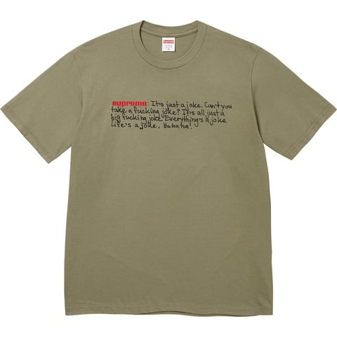 Supreme Joke Tee - Light Olive