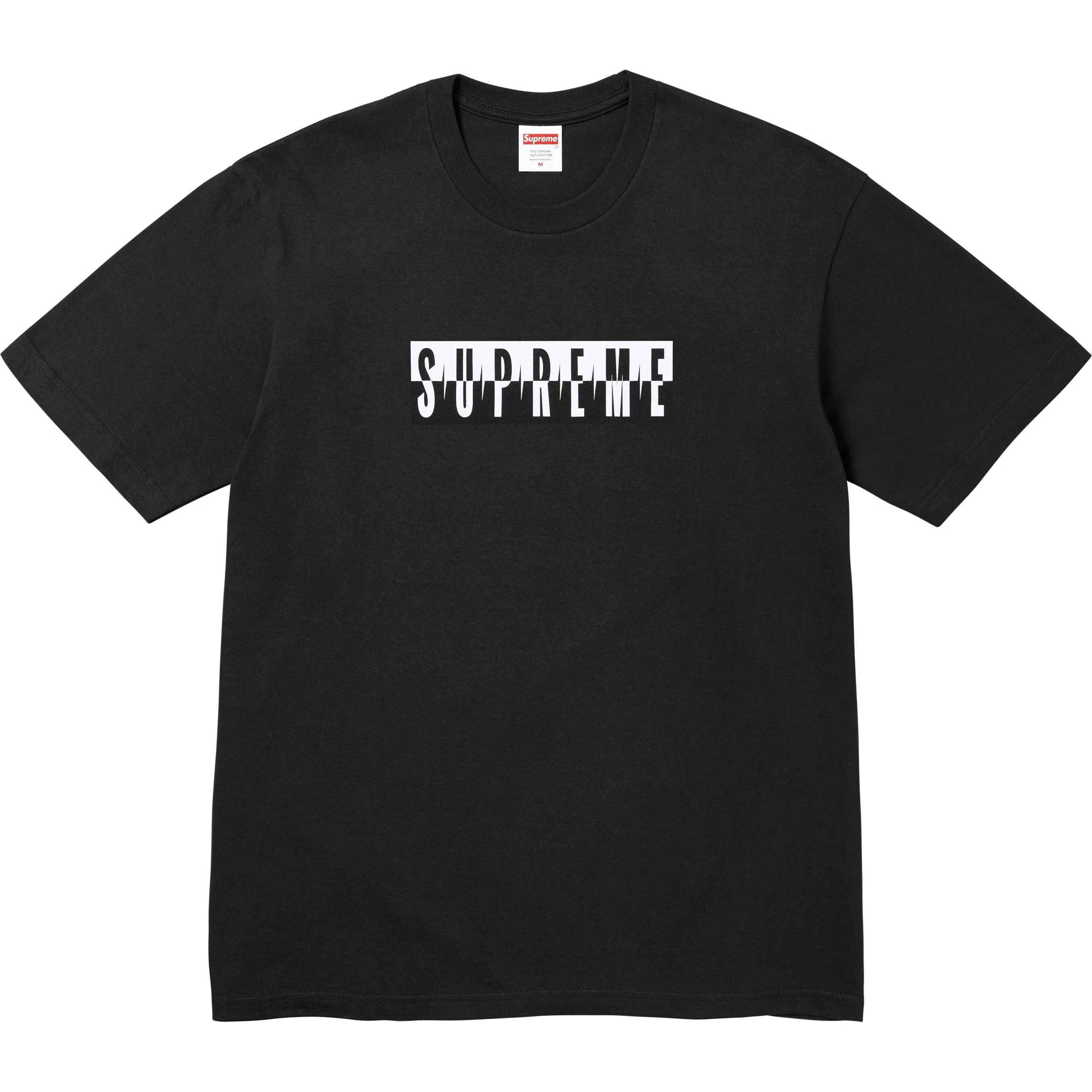 Supreme Split Tee (FW25) - Black - $44