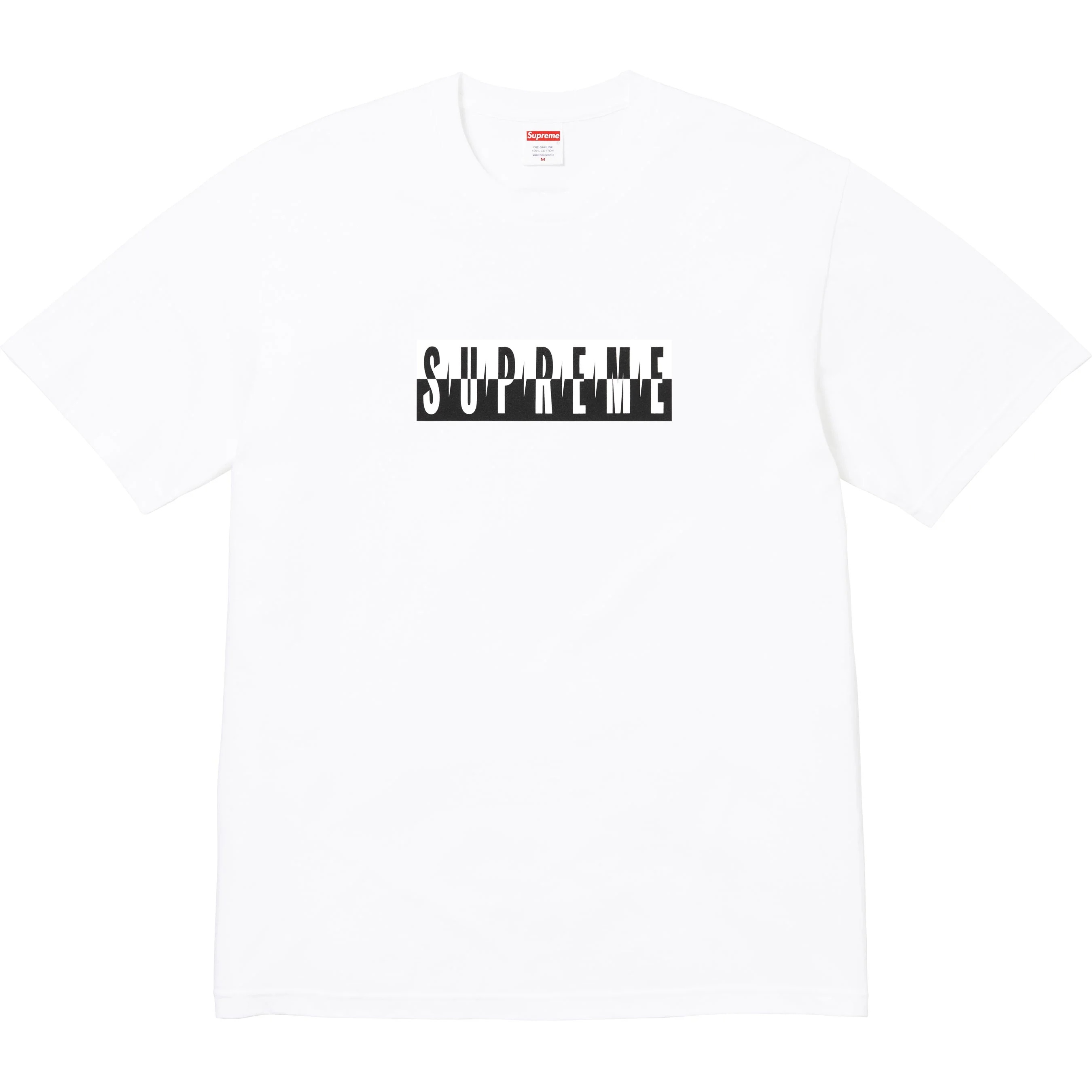 Supreme Split Tee (FW25) - White - $44