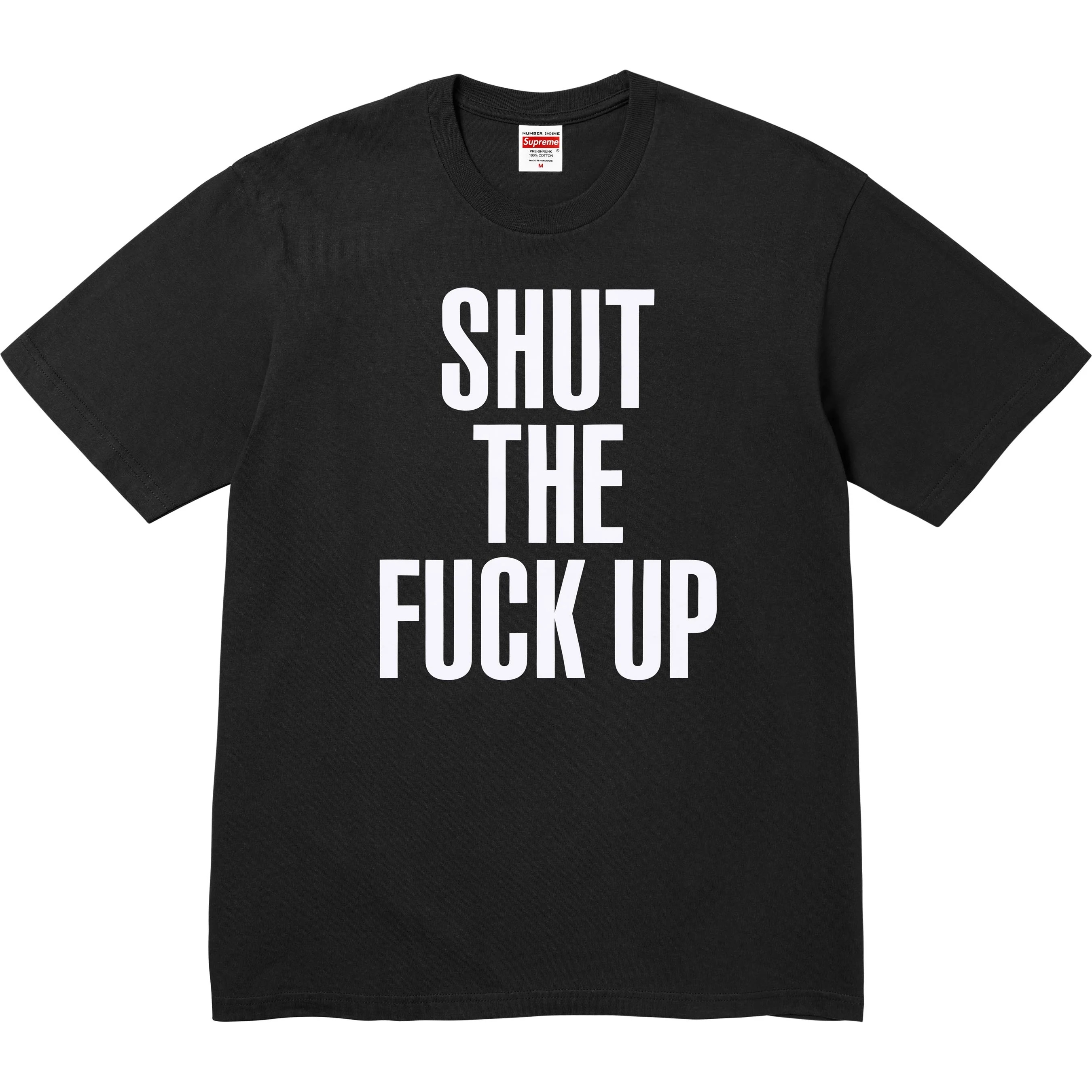 Supreme Supreme Number (N)ine Shut Up Tee (FW25) - Black - $54