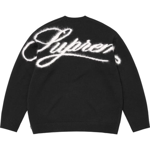 Supreme Angora Script Sweater - Black